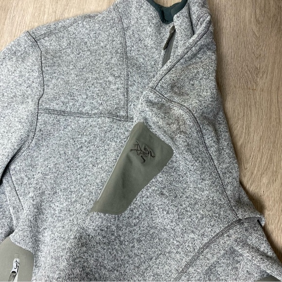 *SOLD* Arc'teryx Covert Cardigan Fleece Jacket Full Zip Heather Gray Green Men's - Picture 3 of 5